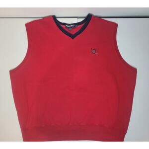 Vintage Polo Golf Ralph Lauren Red Sweater Vest Men's XXL Crest Logo Peppy